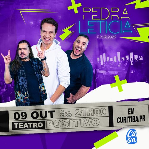 Pedra Leticia - Tour 2026 em Curitiba