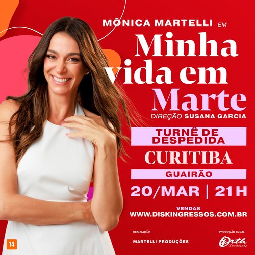 Monica Martelli em minha Vida em Marte  em Curitiba