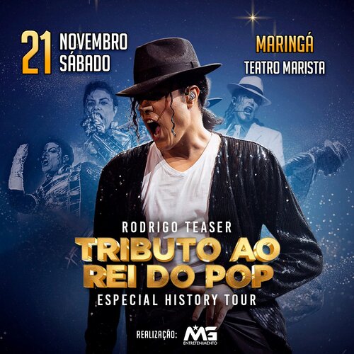 Rodrigo Teaser - Tributo ao Rei do Pop em Maringá