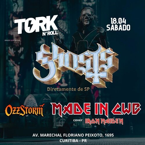 Ghost Cover + Iron Maiden Cover em Curitiba