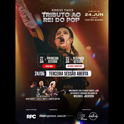 Rodrigo Teaser – Tributo ao Rei do Pop - Sessão Extra em Curitiba - Rodrigo Teaser
